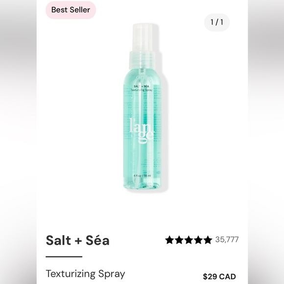 L’ange Salt + Sea Texturizing Spray NWT - Picture 2 of 3